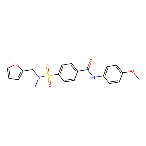 4-[furan-2-ylmethyl(methyl)sulfamoyl]-N-(4-methoxyphenyl)benzamide structure