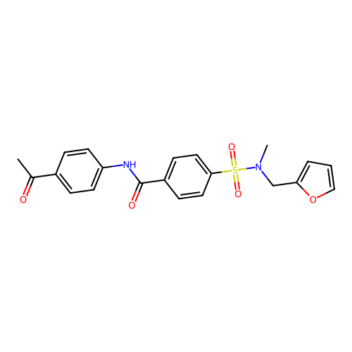 N-(4-acetylphenyl)-4-[furan-2-ylmethyl(methyl)sulfamoyl]benzamide structure