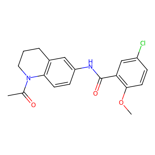 N-(1-acetyl-1,2,3,4-tetrahydroquinolin-6-yl)-5-chloro-2-methoxybenzamide structure