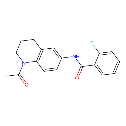 N-(1-acetyl-1,2,3,4-tetrahydroquinolin-6-yl)-2-fluorobenzamide structure