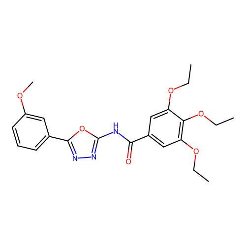 3,4,5-triethoxy-N-[5-(3-methoxyphenyl)-1,3,4-oxadiazol-2-yl]benzamide structure