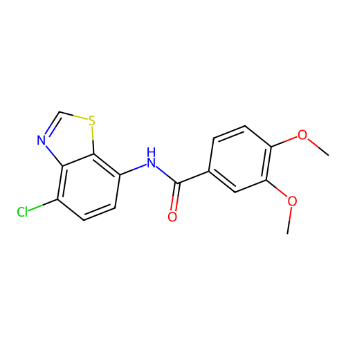 N-(4-chloro-1,3-benzothiazol-7-yl)-3,4-dimethoxybenzamide structure