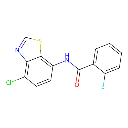 N-(4-chloro-1,3-benzothiazol-7-yl)-2-fluorobenzamide structure
