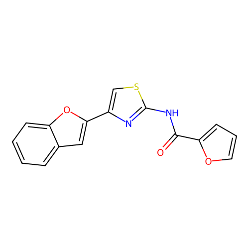 N-(4-(benzofuran-2-yl)thiazol-2-yl)furan-2-carboxamide structure