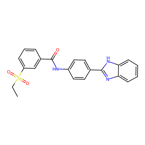 N-[4-(1H-benzimidazol-2-yl)phenyl]-3-ethylsulfonylbenzamide structure