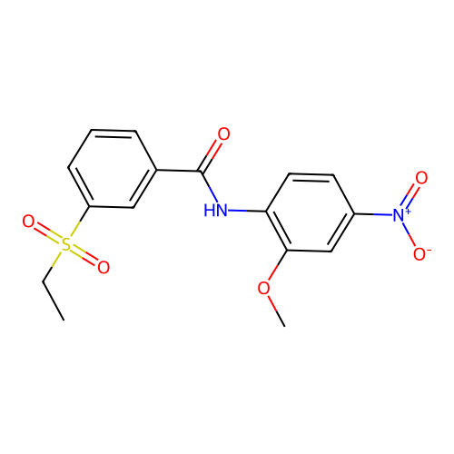 3-ethylsulfonyl-N-(2-methoxy-4-nitrophenyl)benzamide structure