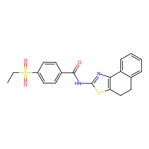 N-(4,5-dihydrobenzo[e][1,3]benzothiazol-2-yl)-4-ethylsulfonylbenzamide structure