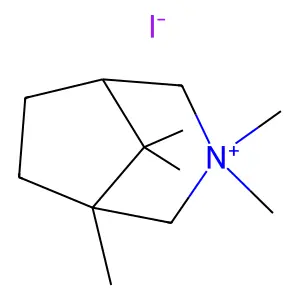 3-Azoniabicyclo(3.2.1)octane, 1,3,3,8,8-pentamethyl-, iodide structure