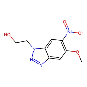 1H-Benzotriazole-1-ethanol, 5-methoxy-6-nitro- structure