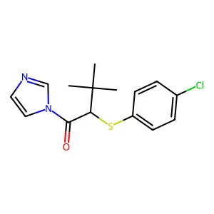 1H-Imidazole, 1-(2-((4-chlorophenoxy)thio)-3,3-dimethyl-1-oxobutyl)- structure