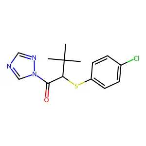 2-[(4-Chlorophenyl)sulfanyl]-3,3-dimethyl-1-(1h-1,2,4-triazol-1-yl)butan-1-one structure