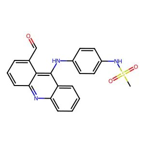 Methanesulfonamide, N-(4-((1-formyl-9-acridinyl)amino)phenyl)- structure