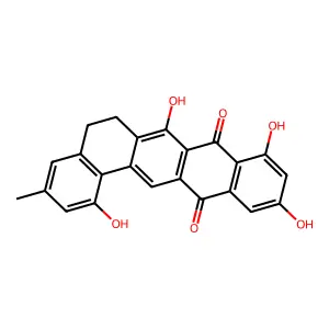 Benzo(a)naphthacene-8,13-dione, 5,6-dihydro-1,7,9,11-tetrahydroxy-3-methyl- structure