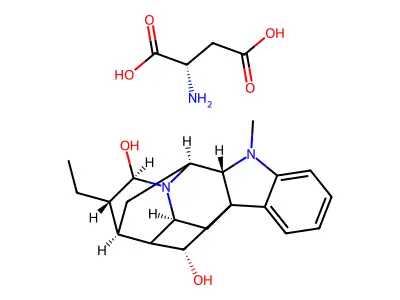 L-Aspartic acid, compd. with (17R,21-alpha)-ajmalan-17,21-diol (1:1) structure