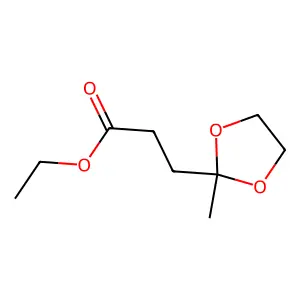 Ethyl 2-methyl-1,3-dioxolane-2-propionate structure