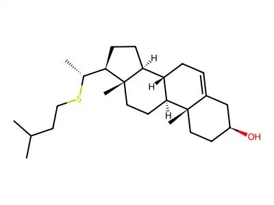 22-Thiacholesterol structure
