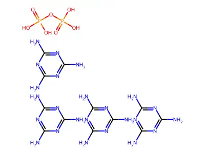 Diphosphoric acid, compd. with 1,3,5-triazine-2,4,6-triamine (1:?) structure