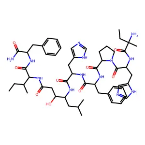 Renin inhibitory peptide, statine structure