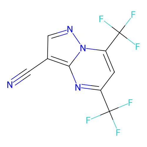 5,7-Bis(trifluoromethyl)pyrazolo[1,5-a]pyrimidine-3-carbonitrile structure