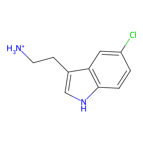 2-(5-chloro-1H-indol-3-yl)ethanaminium structure