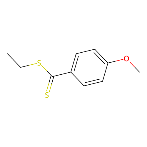 Benzenecarbodithioic acid, 4-methoxy-, ethyl ester structure