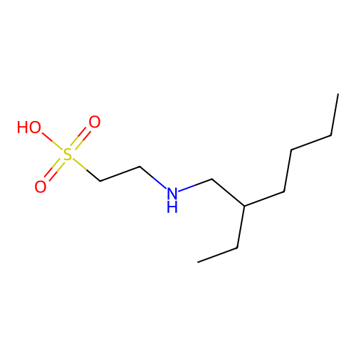 2-((2-Ethylhexyl)amino)ethanesulphonic acid structure