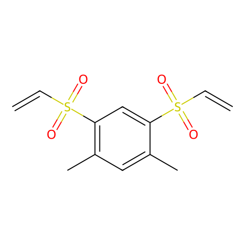 1,3-Dimethyl-4,6-bis(vinylsulphonyl)benzene structure