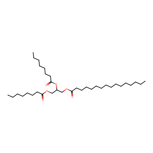 2,3-Bis[(1-oxooctyl)oxy]propyl palmitate structure