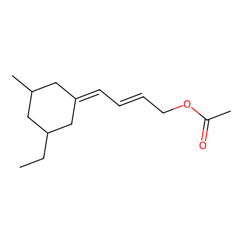 4-(3-Ethyl-5-methylcyclohexylidene)but-2-EN-1-YL acetate structure