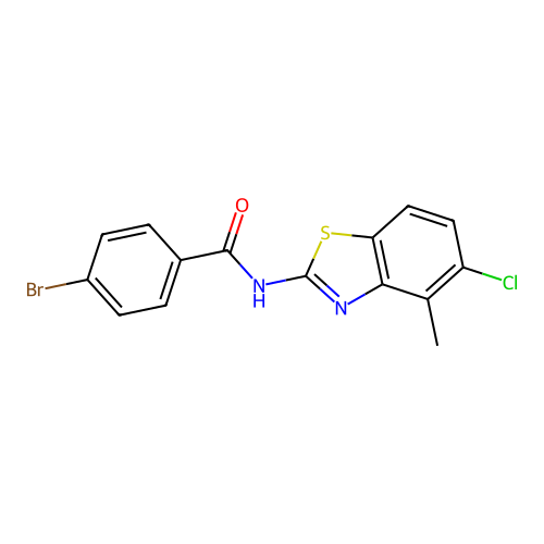 4-bromo-N-(5-chloro-4-methyl-1,3-benzothiazol-2-yl)benzamide structure
