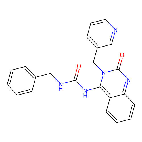1-Benzyl-3-[2-oxo-3-(pyridin-3-ylmethyl)quinazolin-4-yl]urea structure