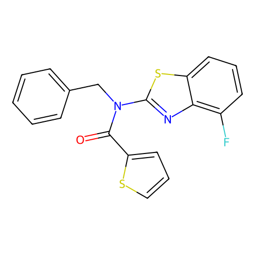 N-benzyl-N-(4-fluorobenzo[d]thiazol-2-yl)thiophene-2-carboxamide structure