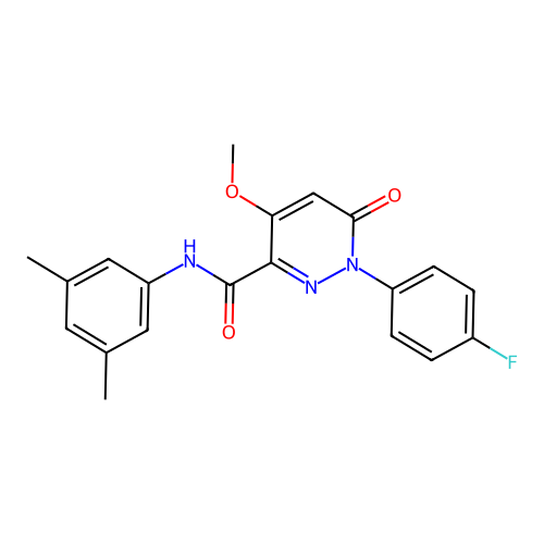 N-(3,5-dimethylphenyl)-1-(4-fluorophenyl)-4-methoxy-6-oxo-1,6-dihydropyridazine-3-carboxamide structure
