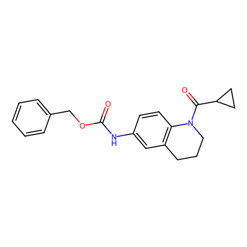 benzyl N-[1-(cyclopropanecarbonyl)-3,4-dihydro-2H-quinolin-6-yl]carbamate structure