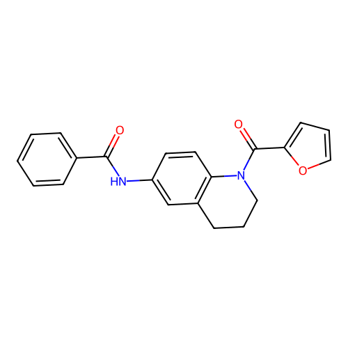 N-[1-(furan-2-carbonyl)-3,4-dihydro-2H-quinolin-6-yl]benzamide structure