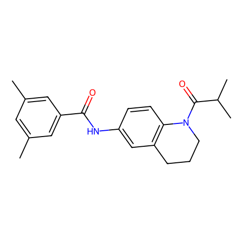 N-(1-isobutyryl-1,2,3,4-tetrahydroquinolin-6-yl)-3,5-dimethylbenzamide structure