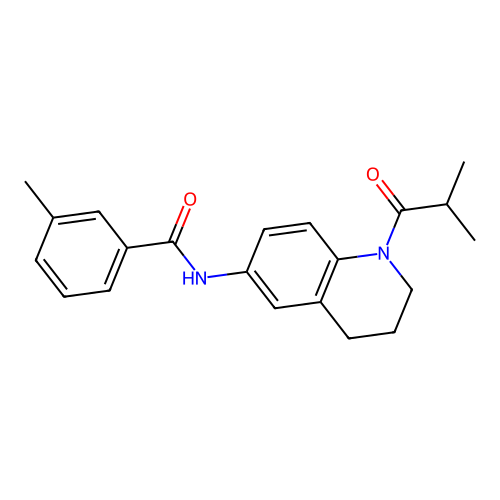 N-(1-isobutyryl-1,2,3,4-tetrahydroquinolin-6-yl)-3-methylbenzamide structure