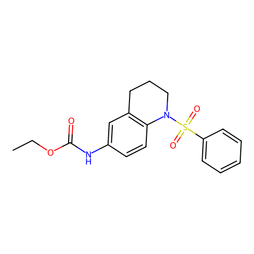 Ethyl (1-(phenylsulfonyl)-1,2,3,4-tetrahydroquinolin-6-yl)carbamate structure