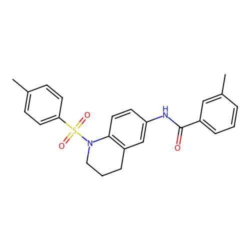 3-methyl-N-(1-tosyl-1,2,3,4-tetrahydroquinolin-6-yl)benzamide structure