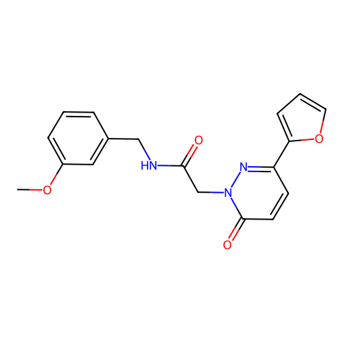 2-[3-(furan-2-yl)-6-oxopyridazin-1-yl]-N-[(3-methoxyphenyl)methyl]acetamide structure