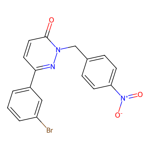 6-(3-Bromophenyl)-2-[(4-nitrophenyl)methyl]pyridazin-3-one structure