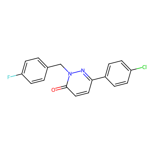 6-(4-Chlorophenyl)-2-[(4-fluorophenyl)methyl]pyridazin-3-one structure