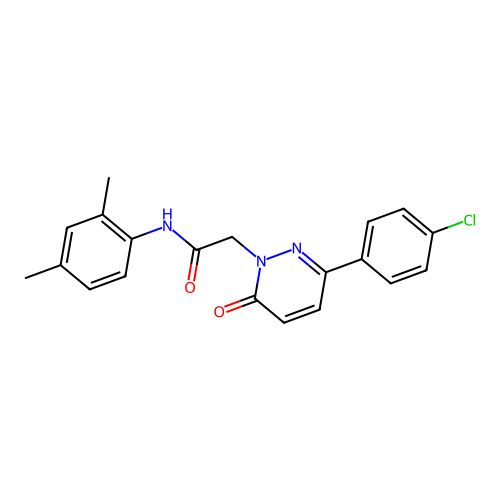 2-[3-(4-chlorophenyl)-6-oxopyridazin-1-yl]-N-(2,4-dimethylphenyl)acetamide structure