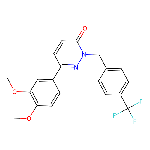 6-(3,4-Dimethoxyphenyl)-2-[[4-(trifluoromethyl)phenyl]methyl]pyridazin-3-one structure