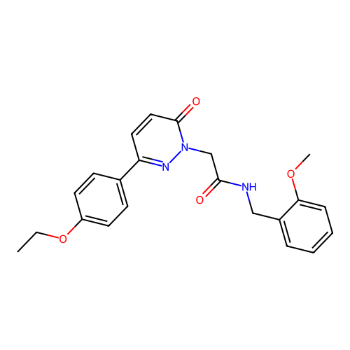 2-[3-(4-ethoxyphenyl)-6-oxopyridazin-1-yl]-N-[(2-methoxyphenyl)methyl]acetamide structure