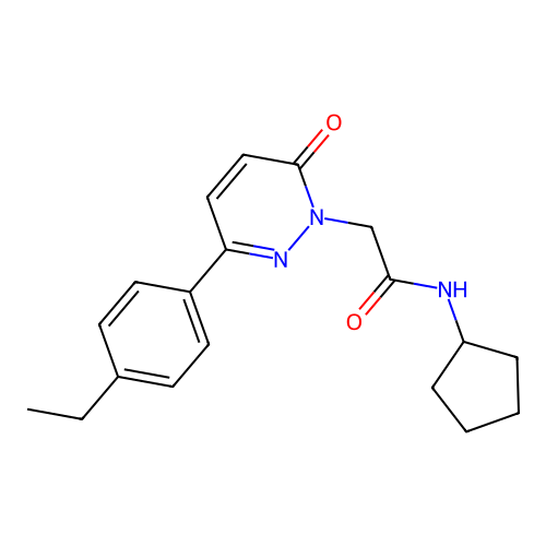 N-cyclopentyl-2-[3-(4-ethylphenyl)-6-oxopyridazin-1-yl]acetamide structure