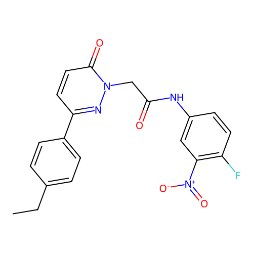 2-[3-(4-ethylphenyl)-6-oxopyridazin-1-yl]-N-(4-fluoro-3-nitrophenyl)acetamide structure