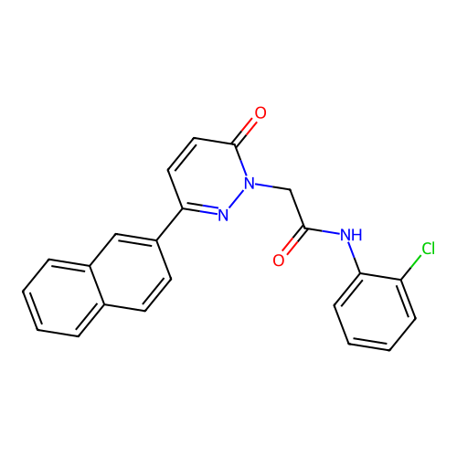 N-(2-chlorophenyl)-2-(3-(naphthalen-2-yl)-6-oxopyridazin-1(6H)-yl)acetamide structure