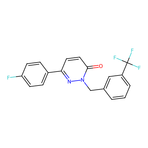 6-(4-fluorophenyl)-2-(3-(trifluoromethyl)benzyl)pyridazin-3(2H)-one structure