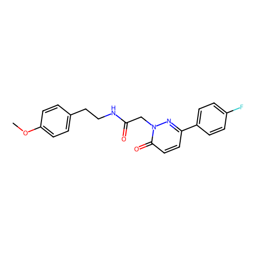 2-(3-(4-fluorophenyl)-6-oxopyridazin-1(6H)-yl)-N-(4-methoxyphenethyl)acetamide structure